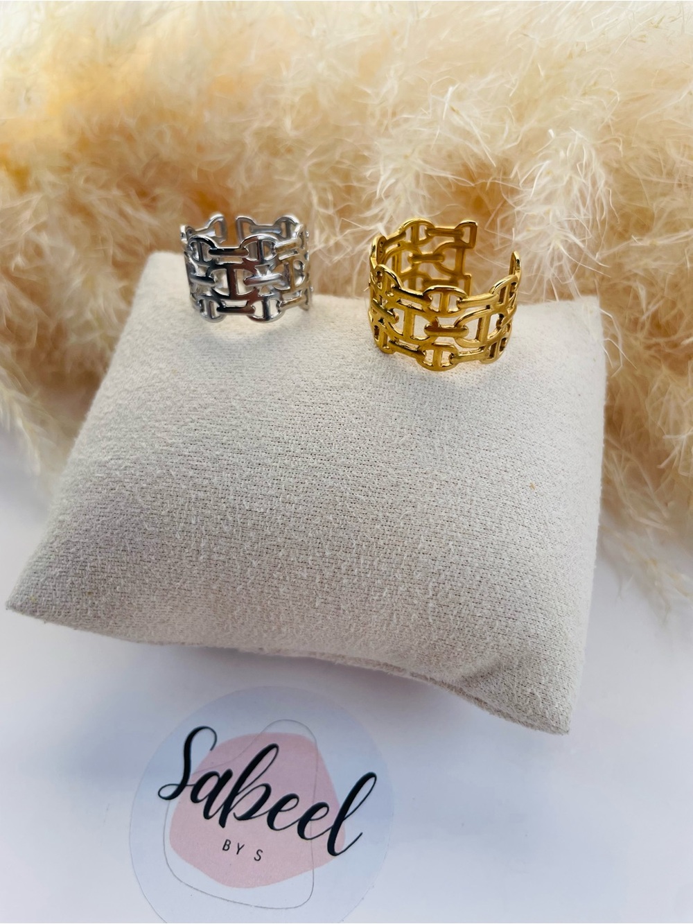 Bague Maille Marine Ajustable Acier Inoxydable | Nautical Chain Ring